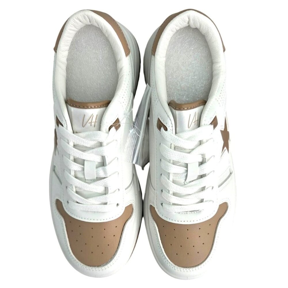 Vintage Havana Womens Star Fresh Sneakers White/Nude Size 8 With 2 Keychains - Picture 2 of 11